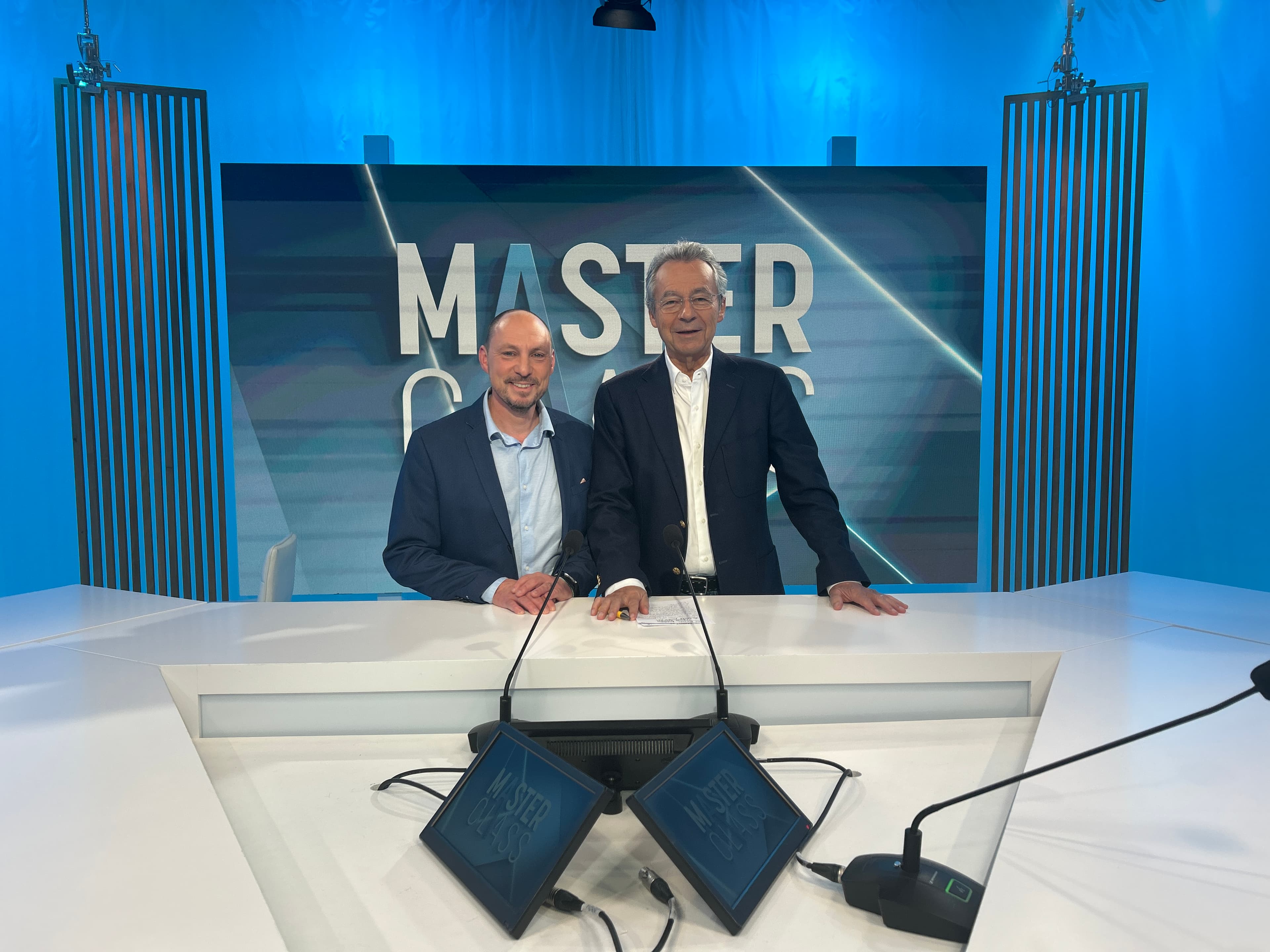 Le chef Yannick Leclerc sur le plateau Masterclass de Michel Denisot pour Le Point