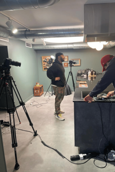 Tournage émission culinaire lors d'une privatisation à Paris